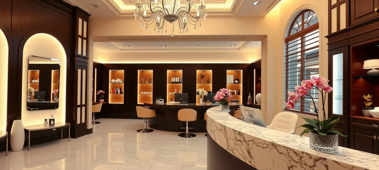 Luxury interior of Indulgence Beauty and Tanning salon